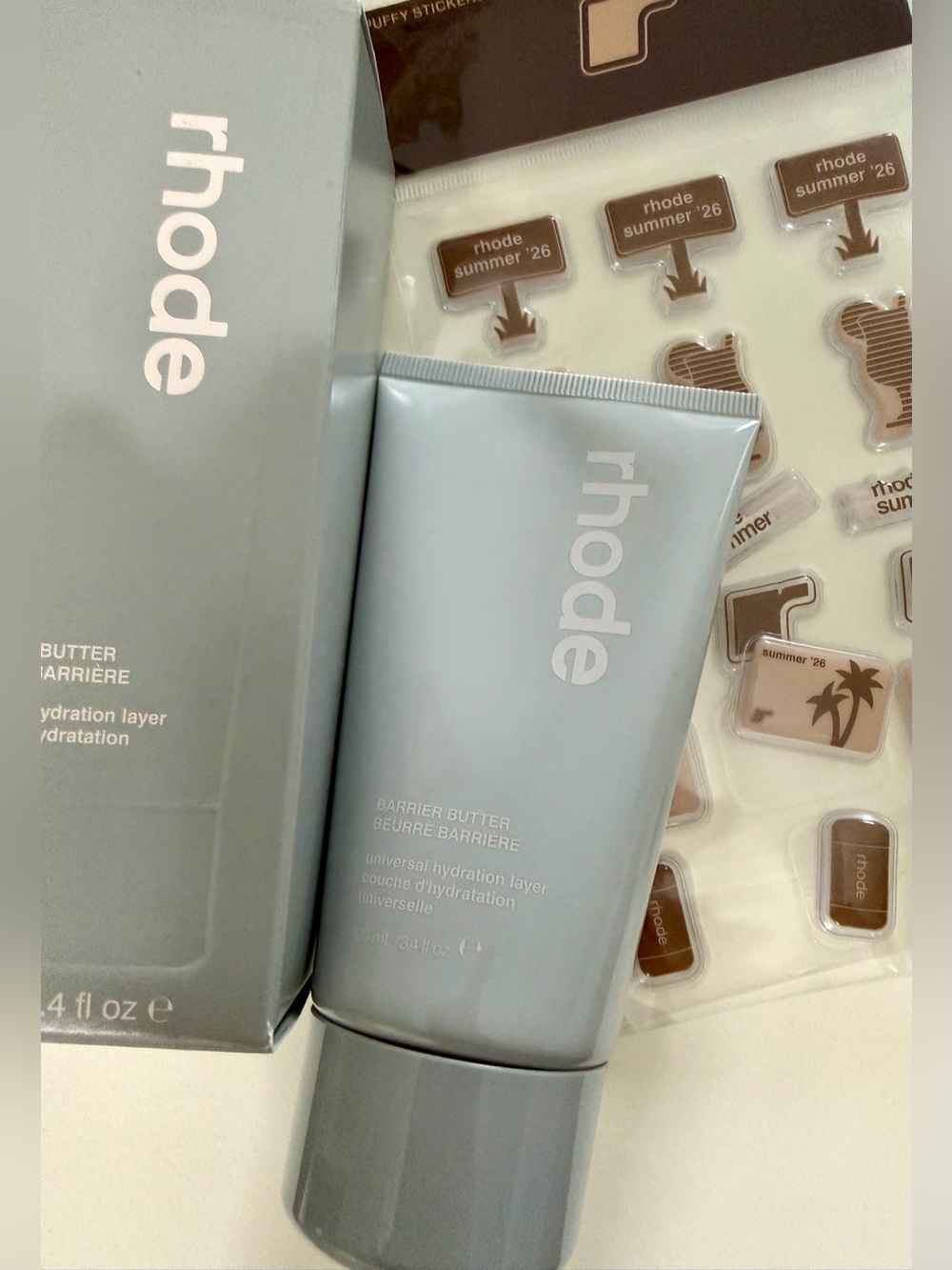 RHODE Barrier Butter Hydration w/Rhode puffy stickers NIB